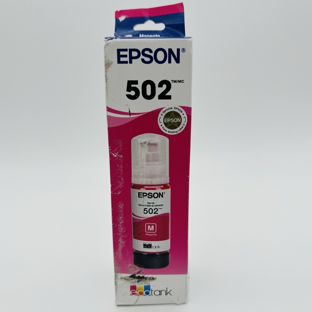 EPSON 502 Ink Bottle Exp 01/31 Single Pack( 70ml each )Magenta-Genuine (Sealed)